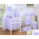 Conjunto de cama bebé  5 elementos coração lilas